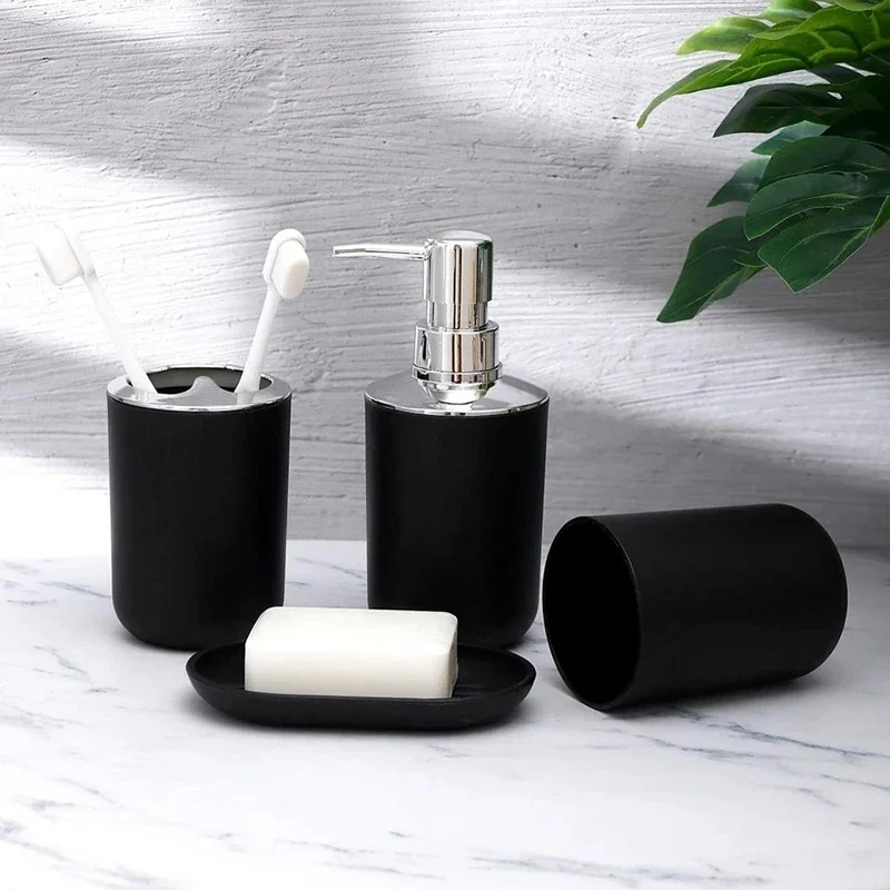 kf-S164df32ab3874034ada795cf5815afc6l-4-black-bathroom-kit-lotion-bottles-toothbrush-holder-mouthwash-cup-soap-dish.webp